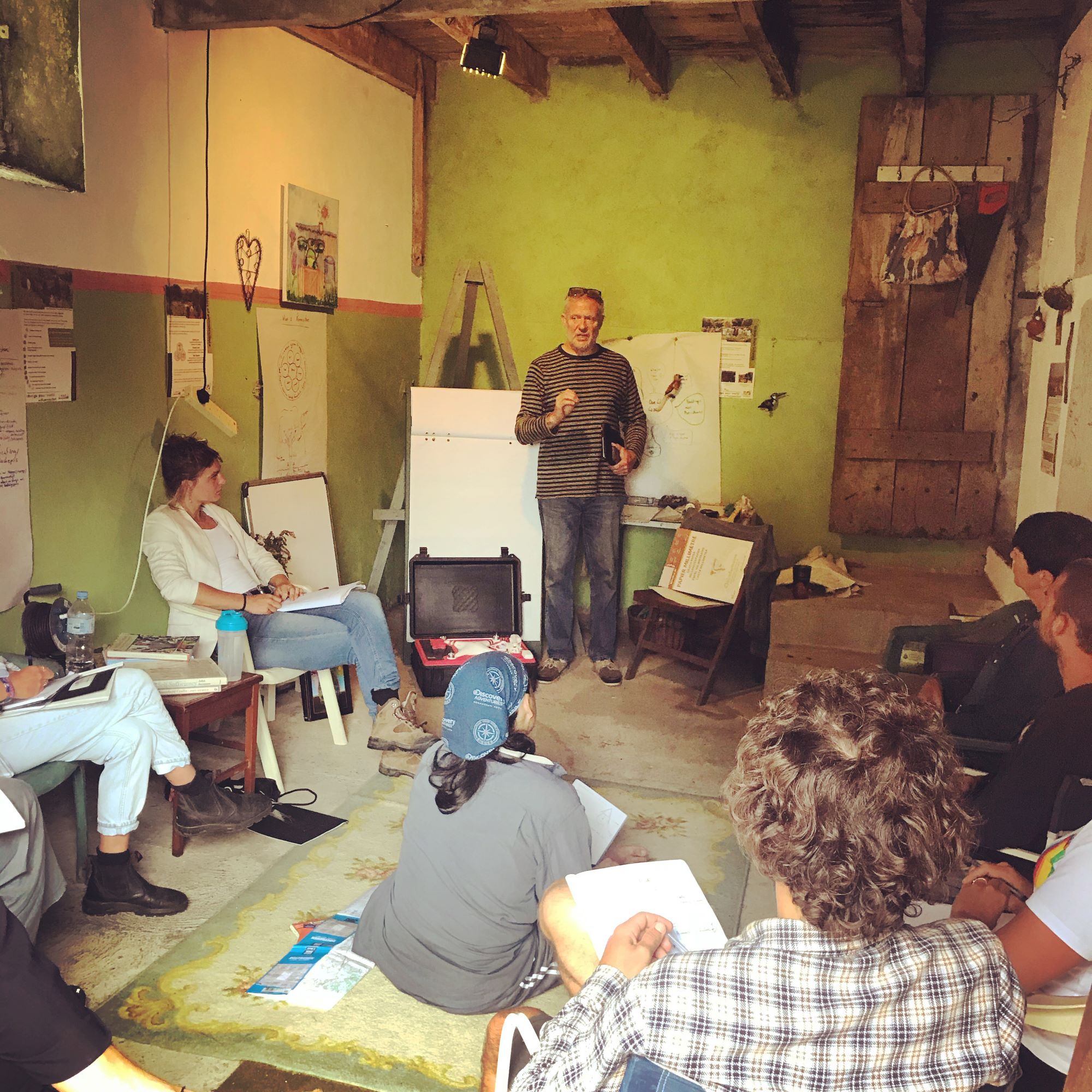 Home 4 Glen leading a talk on a Open Day about Permaculture