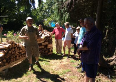 Glen leading a talk on a Open Day about Permaculture