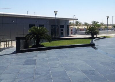 Reception area corporate garden border